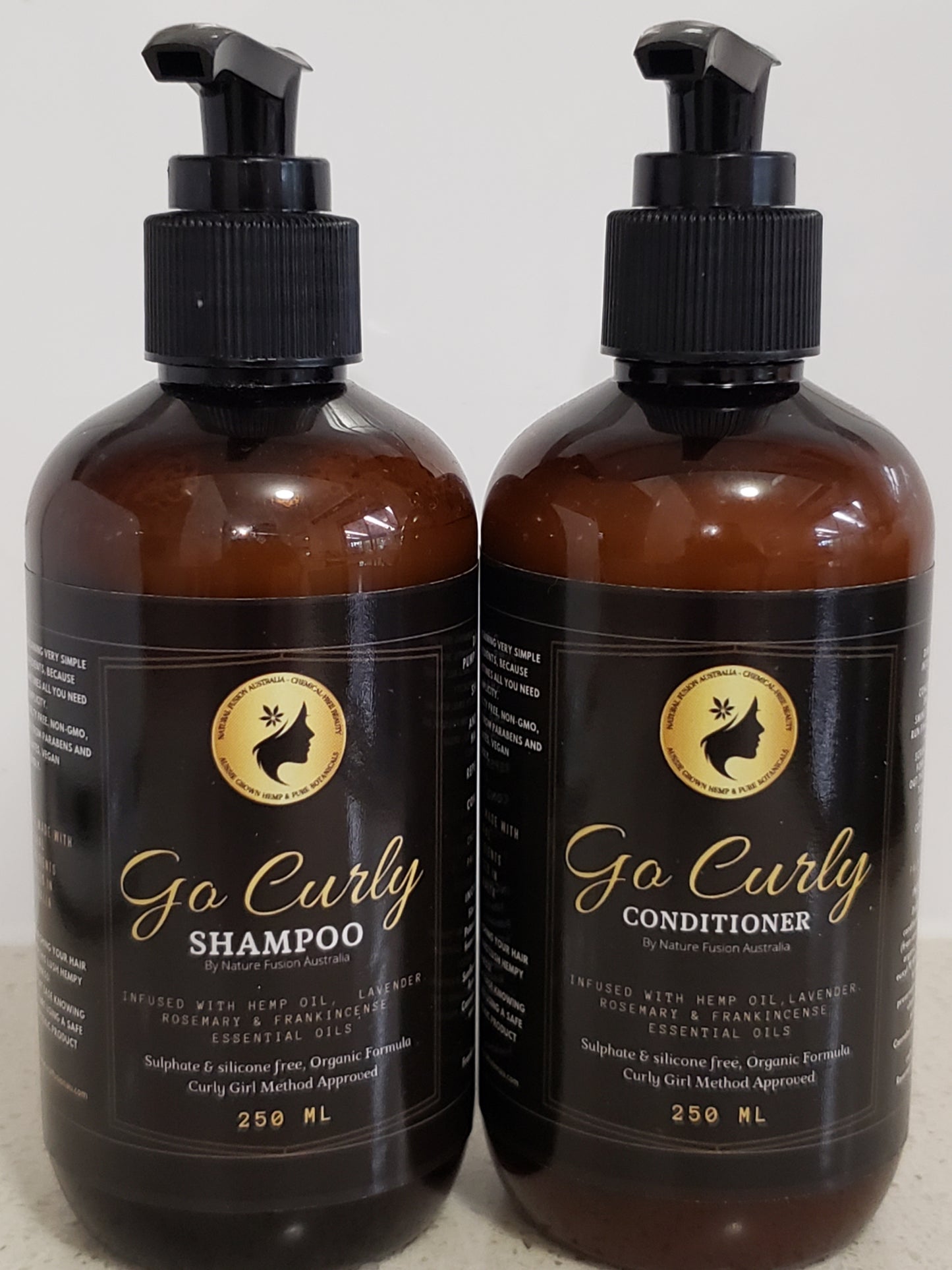 'Go Curly' Organic Hemp Shampoo & Conditioner 125ml (subscription box available)