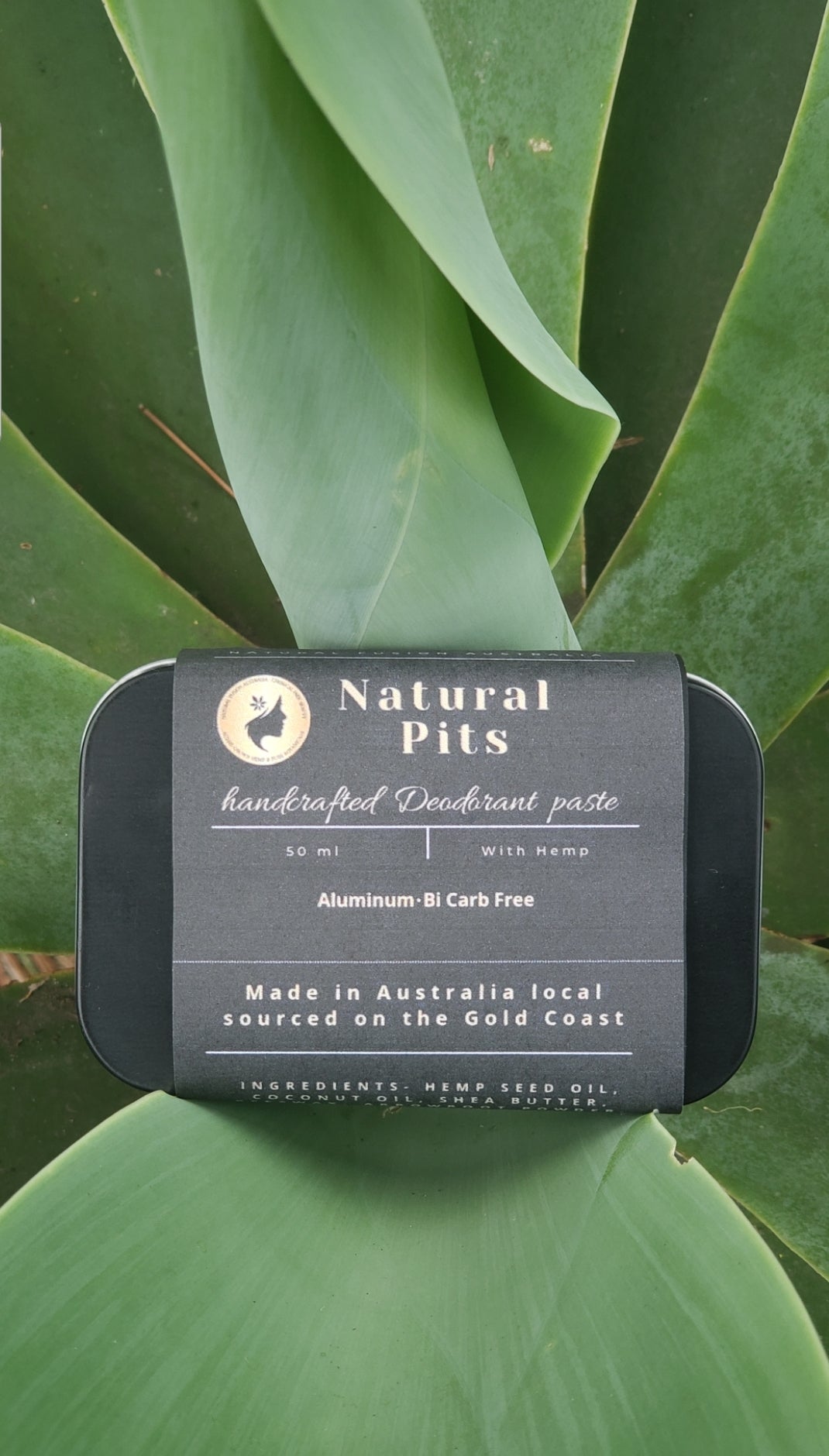 'Natural Pits' Hemp infused Handcrafted Natural Deodorant paste 50g