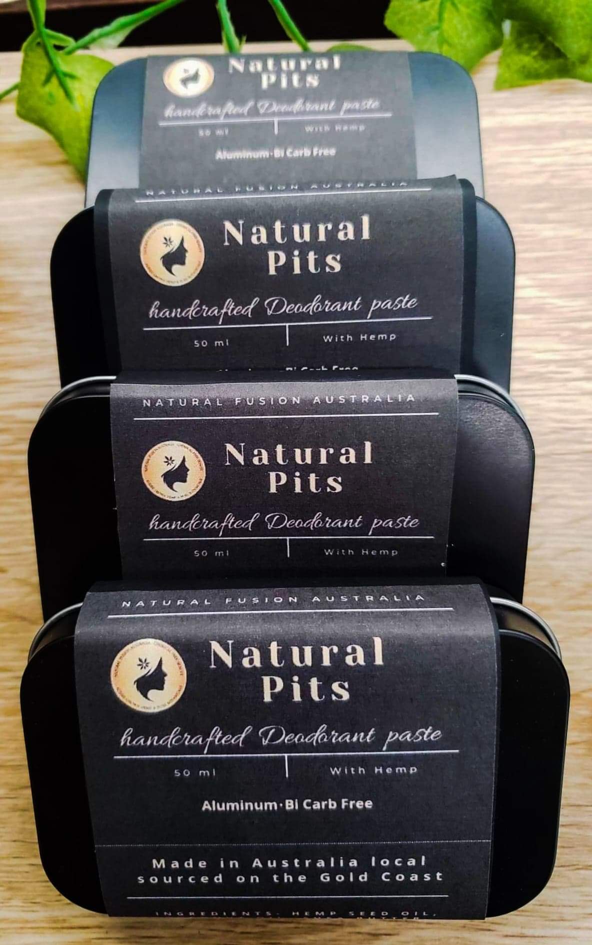 'Natural Pits' Hemp infused Handcrafted Natural Deodorant paste 50g